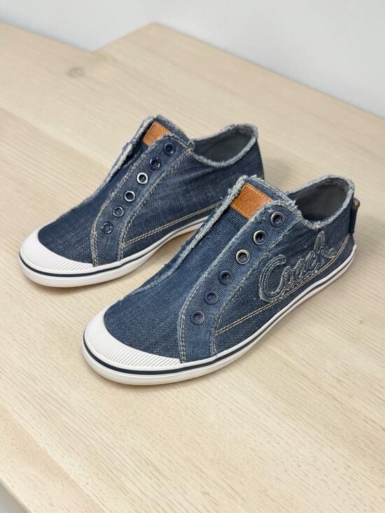Coach Shoes - Coach Q676 Keeley Slip-On Denim Sneaker Size 7B